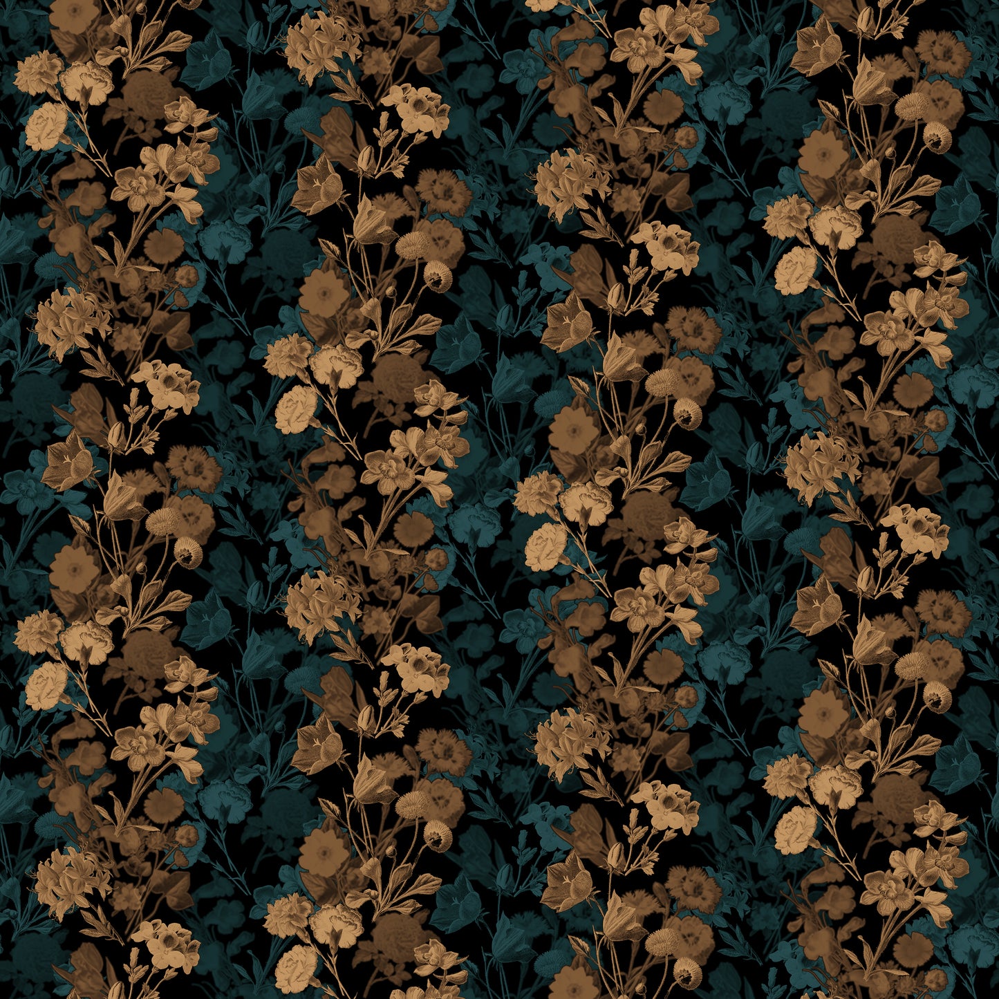 Floral Stripe Wallpaper